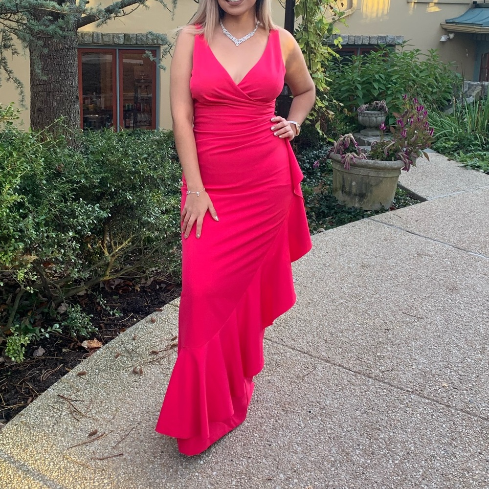 Bright pink cocktail dress